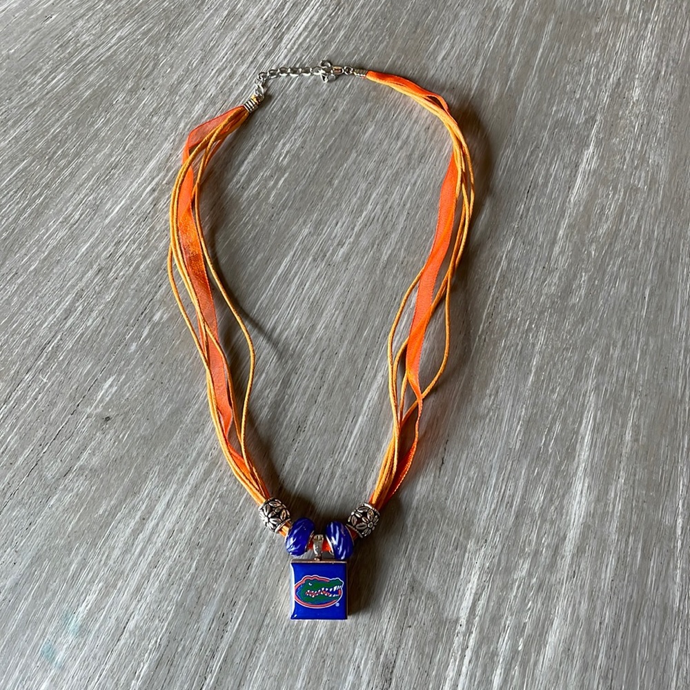 🐊🧡💙Florida Gator Necklace
